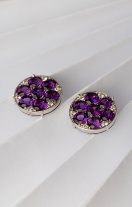 Brinco lua G | ametista