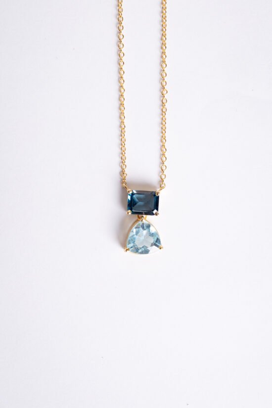 Colar duo | topázio azul