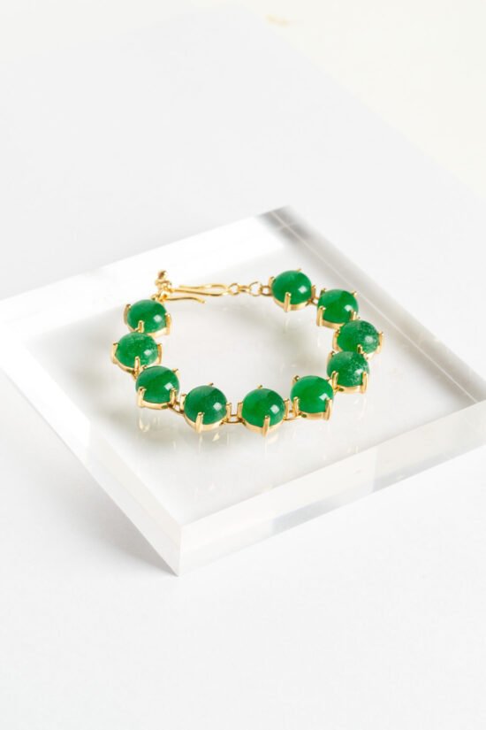 Pulseira joy | jade malásia - Ouro 18k
