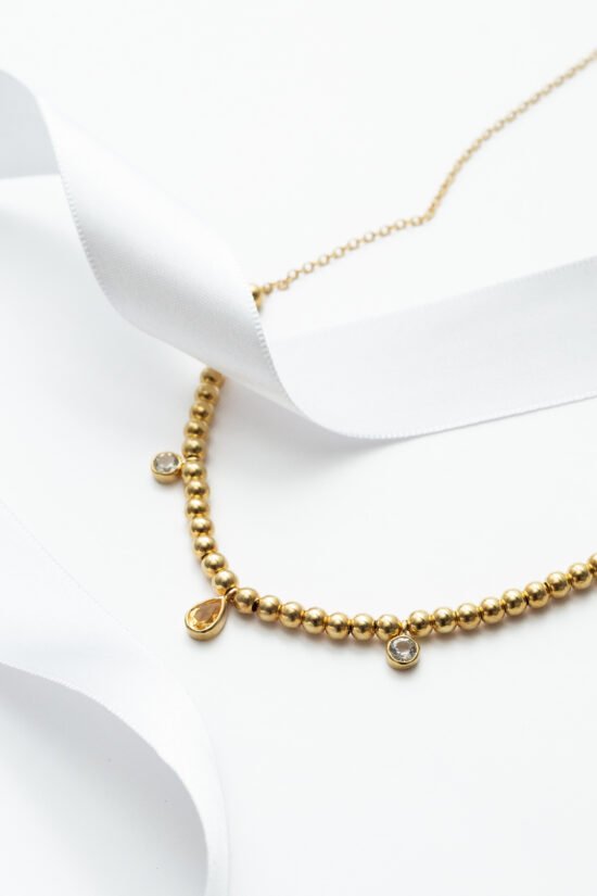 Colar choker drop | citrino