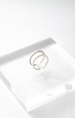 Anel caminhos - Ródio branco, 16