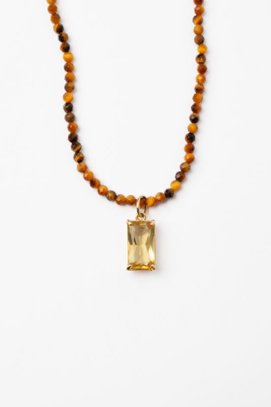 Colar mix curto | olho de tigre