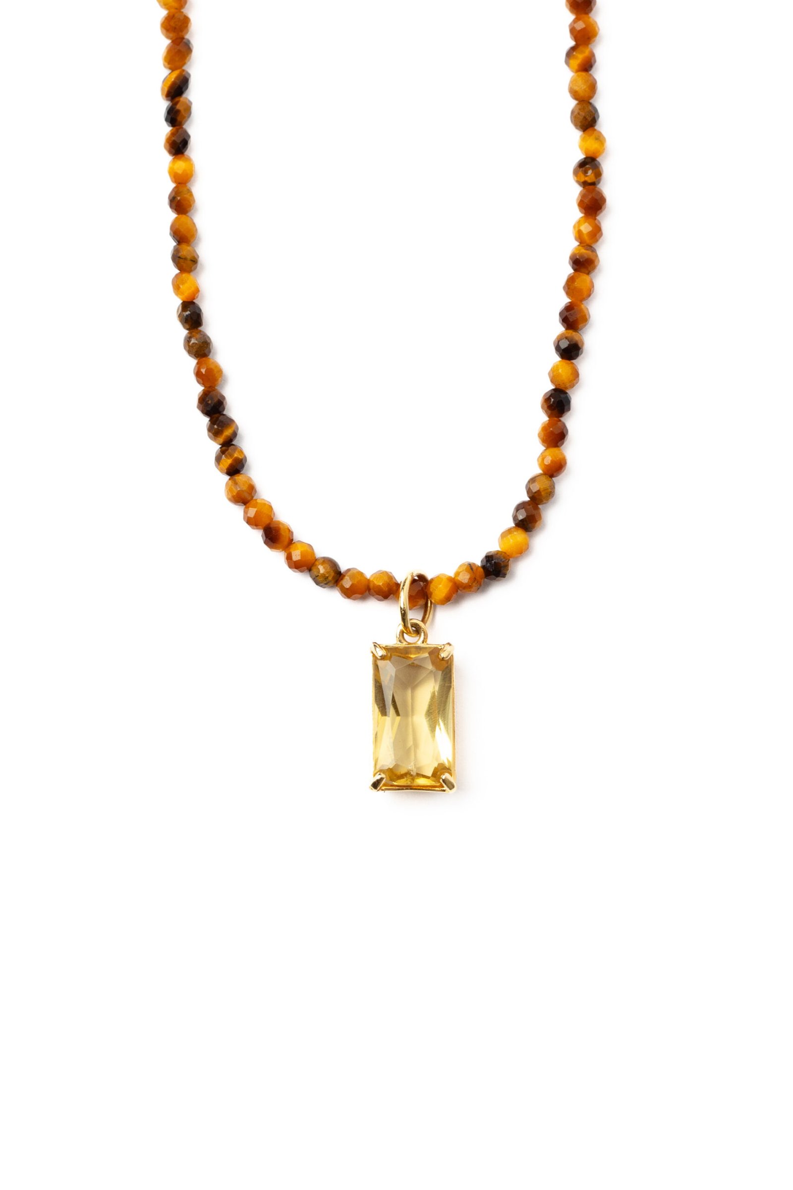 Colar mix curto | olho de tigre