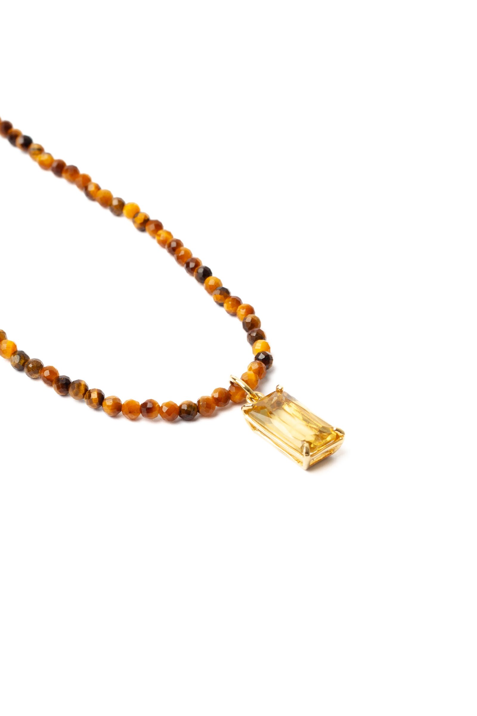 Colar mix curto | olho de tigre