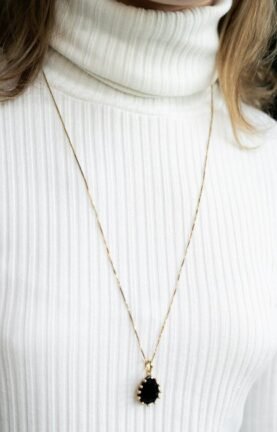 Colar reflexo | black - Ouro 18k